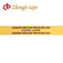 Yellow non-detectable pe underground pipe marking tape